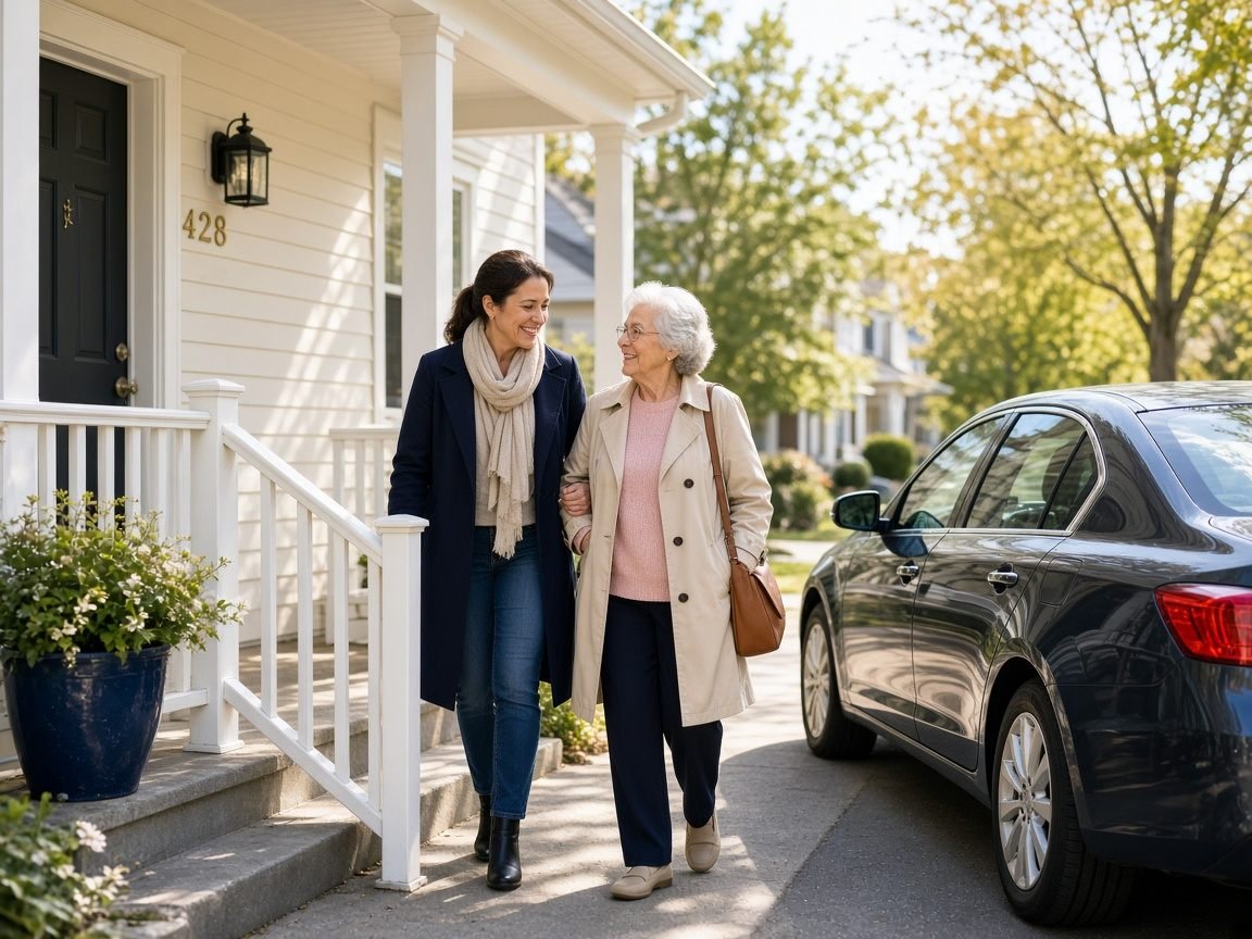 Caregiver providing transportation to a medical appointment